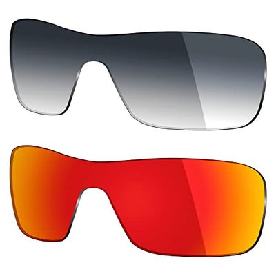 Mryok 2 Pair Polarized Replacement Lenses for Oakley Turbine Rotor Sunglass - Options
