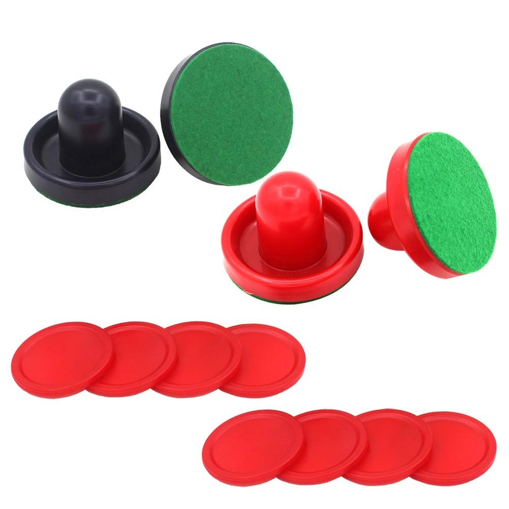 8PCS 76MM air Hockey Pushers Pucks Replacement Kids Adult Party Playing Game air Hockey Equipment Accessories(Red)