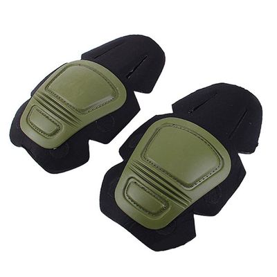 HWZ Tactical Protective Gear Live CS Field Paintball air Gun Equipment, 2 Knee Pads and 2 Elbow Pads/Suit Protection mat (green)