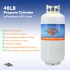 Flame King YSN401a 40 Pound Steel Propane Tank Cylinder with Overflow Protection Device Valve,White view 3