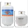 Flame King YSN401a 40 Pound Steel Propane Tank Cylinder with Overflow Protection Device Valve,White view 4