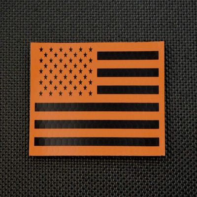 BritKitUSA SAR Infrared US Flag Patch Orange & Black Search & Rescue Forward