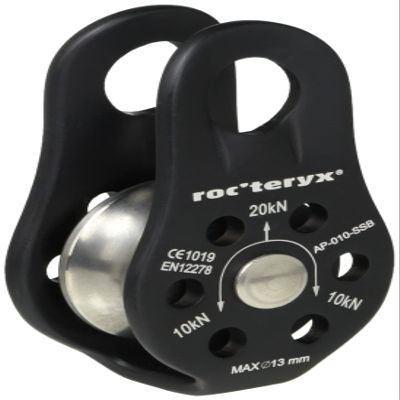 roc'teryx RTAP010-SSB High Altitude Work, Mountain Climbing, Small Pulley, Steel, Mini Pry, Black