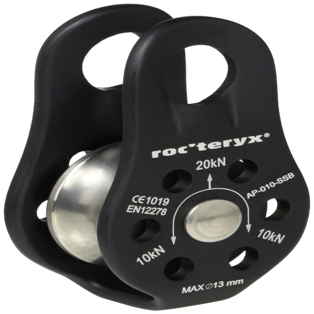 roc'teryx RTAP010-SSB High Altitude Work, Mountain Climbing, Small Pulley, Steel, Mini Pry, Black