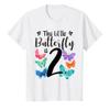 2 Year Old Butterfly Birthday Girls 2nd Girl Party Gift T-Shirt