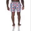 2(X)IST Men's Quick Dry Printed Board Short with Pockets Swimwear, Woven Stripe-Orange- 84308, Medium view 2