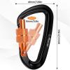 3 Heavy Duty Carabiner Clips 12kN (2697 lbs)-Lightweight Locking Carabiners for Securing PetsCamping, Hiking, HammockOutdoor and Gym etc, Keychains& Utility view 3