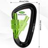3 Heavy Duty Carabiner Clips 12kN (2697 lbs)-Lightweight Locking Carabiners for Securing PetsCamping, Hiking, HammockOutdoor and Gym etc, Keychains& Utility view 3