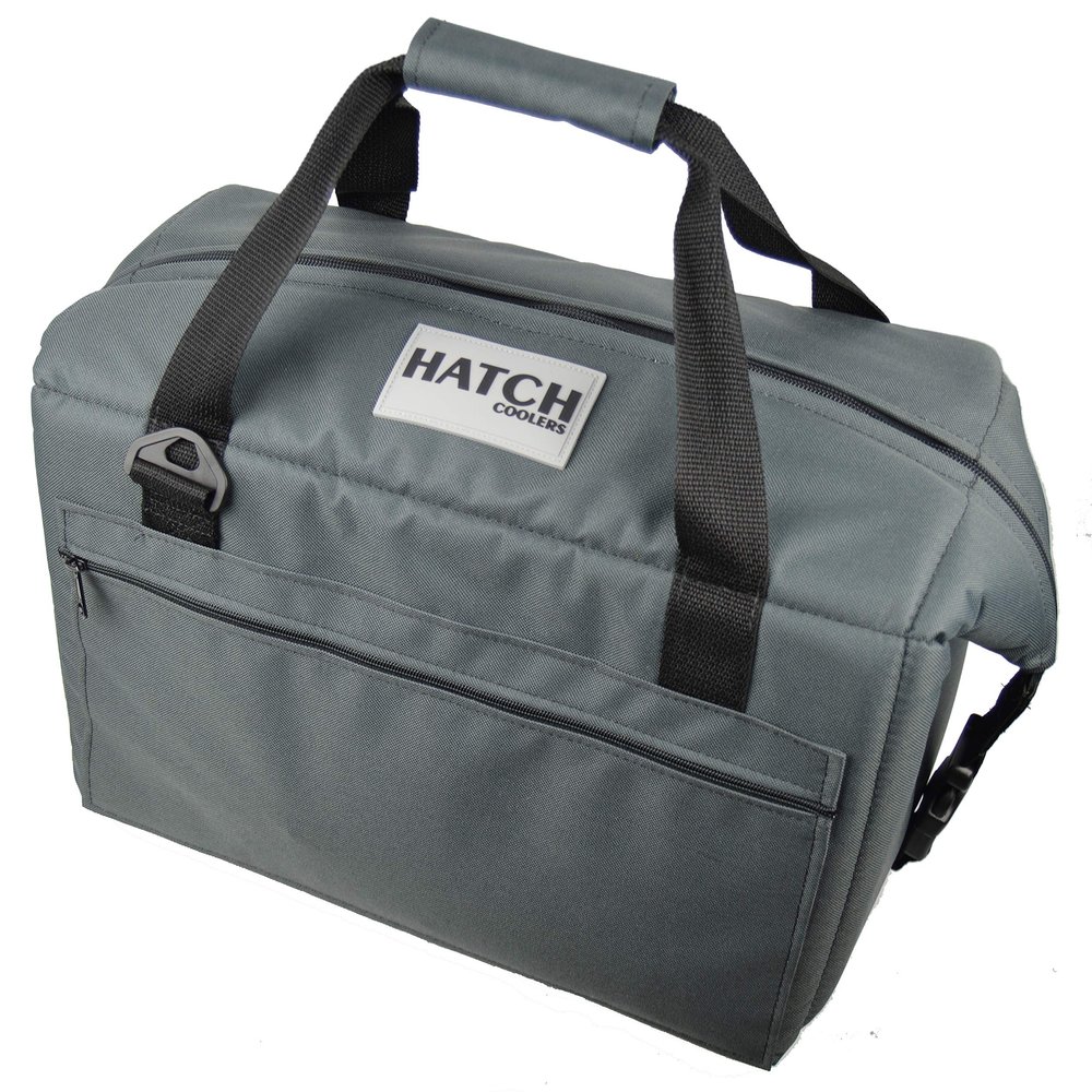 Hatch Coolers Canvas Soft Cooler with High-Density Insulation, Made in USA, 24-Can, Charcoal