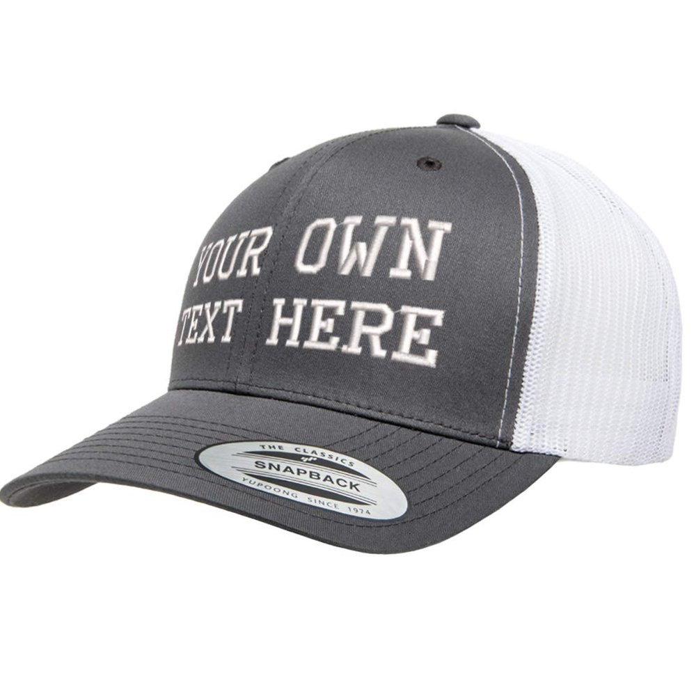 Love Sketches Classics Embroidered Custom Hat Trucker Baseball Cap Snapback Adjustable Men Women Mid Profile Dad Cap Hat (Charcoal/White)