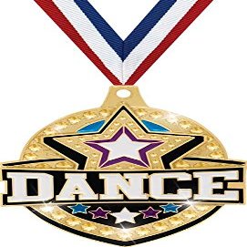 2.25" Royal Dance Medal, Dance Award Medal Great Dance Medals for Dancers and Coaches Gold 20 Pack Prime