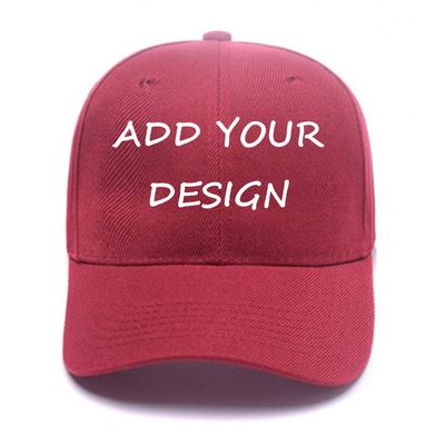 Custom Baseball Cap for Unique Gifts,Personalized Unisex Street Style Plain Hat with Snapback Hats Burgundy