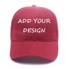 Custom Baseball Cap for Unique Gifts,Personalized Unisex Street Style Plain Hat with Snapback Hats Burgundy view 1
