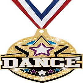 Crown Awards 2.25" Royal Dance Medal, Dance Award Medal Great Dance Medals for Dancers and Coaches Gold 10 Pack Prime