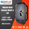 SEAFLO Marine Boat Deck Rectangular Access Hatch - 10.63" x 14.76" (270mm x 375mm) 180 Opening Lid, Non-Skid, Corrosion and UV Resistant, 4-Year Warranty! (Black, Standard) view 4