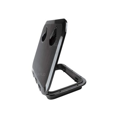 SEAFLO Marine Boat Deck Rectangular Access Hatch - 12.4" x 17.32" (315mm x 440mm) 180 Opening Lid, Non-Skid, Corrosion and UV Resistant, 4-Year Warranty! (Black, Standard)