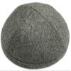 A1 Skullcap Wool Fabric Kippot Single or Bulk Kippah Optional Custom Imprinting Inside for Your Speacial Event  Gray view 1