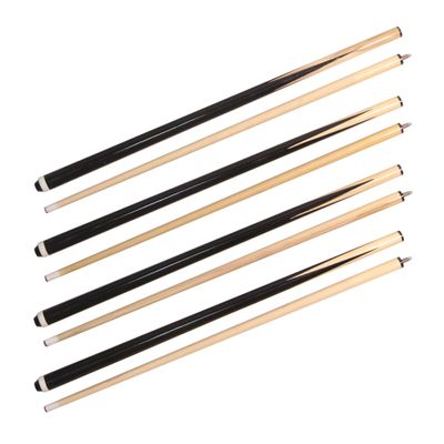 ISPIRITO Pool Cues 2-Piece 58 Inch House Bar Billiard Cue Sticks 19oz - 21oz 13mm Glue-on Tips Hardwood Wooden Cues Set of 2 / Set of 4