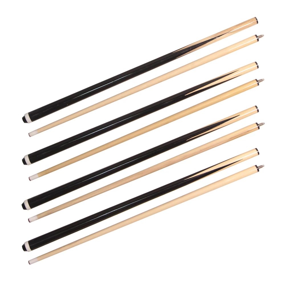 ISPIRITO Pool Cues 2-Piece 58 Inch House Bar Billiard Cue Sticks 19oz - 21oz 13mm Glue-on Tips Hardwood Wooden Cues Set of 2 / Set of 4