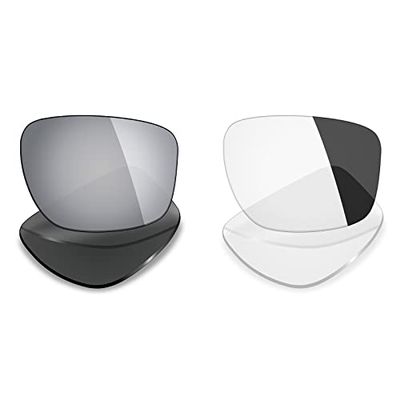 Mryok 2 Pair Polarized Replacement Lenses for Oakley Sliver F Sunglass - Options