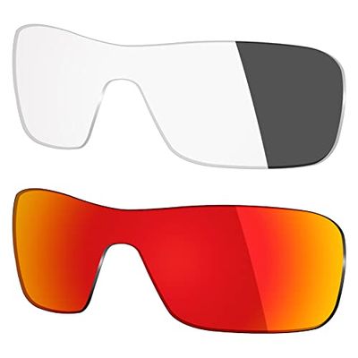 Mryok 2 Pair Polarized Replacement Lenses for Oakley Turbine Rotor Sunglass - Options