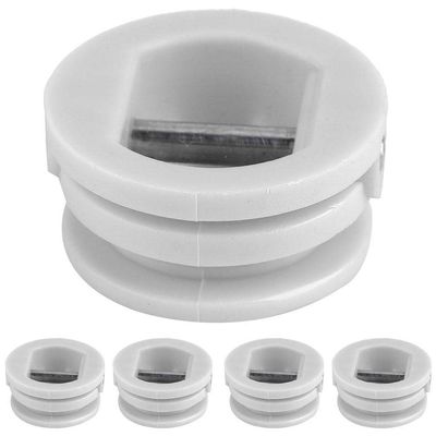 Alomejor Surfboard Leash Plug,5-Piece 1-inch White Set, Paddle Board Leash Plug, Leg Rope for Surfers,Kayakers,Beach Lake River Activities