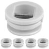 Alomejor Surfboard Leash Plug,5-Piece 1-inch White Set, Paddle Board Leash Plug, Leg Rope for Surfers,Kayakers,Beach Lake River Activities view 1