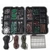 MNFT Super Deal! 1 Set Assorted Carp Fishing Accessory Hooks Rubber Tubes Swivels Beads Sleeves Stoppers for Hair Rig Combo Box view 1