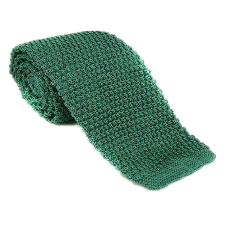 5cm Men's Slim Tie Knit Woven Neckwear Gift For Father's Day/Wedding/Party (C20 Olive-green)