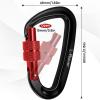 3 Heavy Duty Carabiner Clips 12kN (2697 lbs)-Lightweight Locking Carabiners for Securing PetsCamping, Hiking, HammockOutdoor and Gym etc, Keychains& Utility view 3