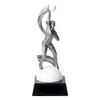 SHOP AWARDS AND GIFTS Customizable 8 Inch Hand Painted Silver Resin Female Volleyball Trophy, Includes Personalization - Pack of 3 view 2