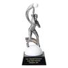 SHOP AWARDS AND GIFTS Customizable 8 Inch Hand Painted Silver Resin Female Volleyball Trophy, Includes Personalization - Pack of 3 view 3