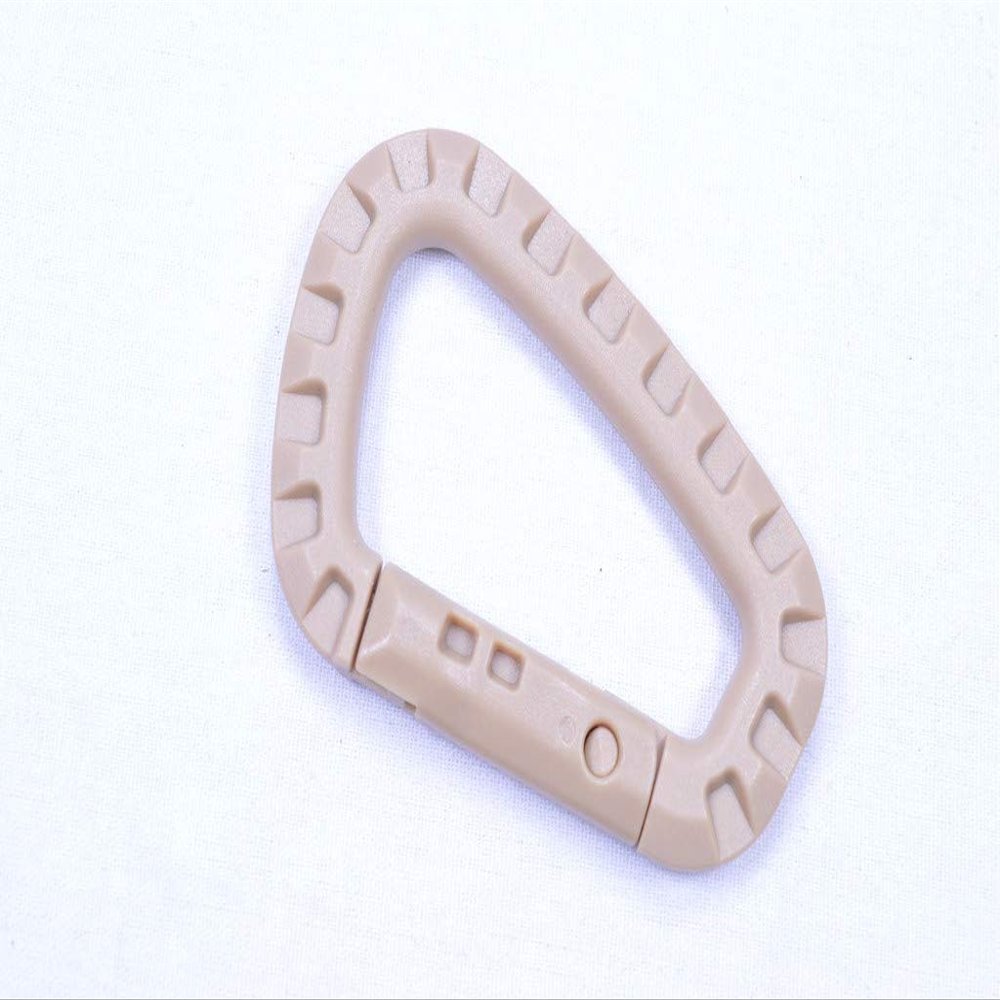 BORED? PARACORD! - 20 Pack Tan Plastic Heavy Duty Carabiners, Great for Paracord Projects