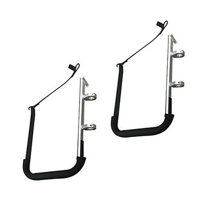 Krypt Towers SUP/Kayak Rail Mounted Storage Rack for Boats, Fits Handrails, Stanchions, and Crossbars on Sailboats/Yachts, Clamp 7/8", 1", 1 1/4"