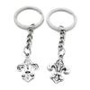 1 Item Metal Keychain Keyring Key Tags Chains Rings Jewelry Bag Charms X8WP6 Fleur De Lis Iris Lily view 1
