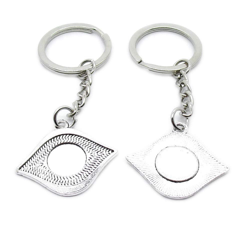 1 Item Metal Keychain Keyring Key Tags Chains Rings Jewelry Bag Charms XB1M7 Eye Pendant