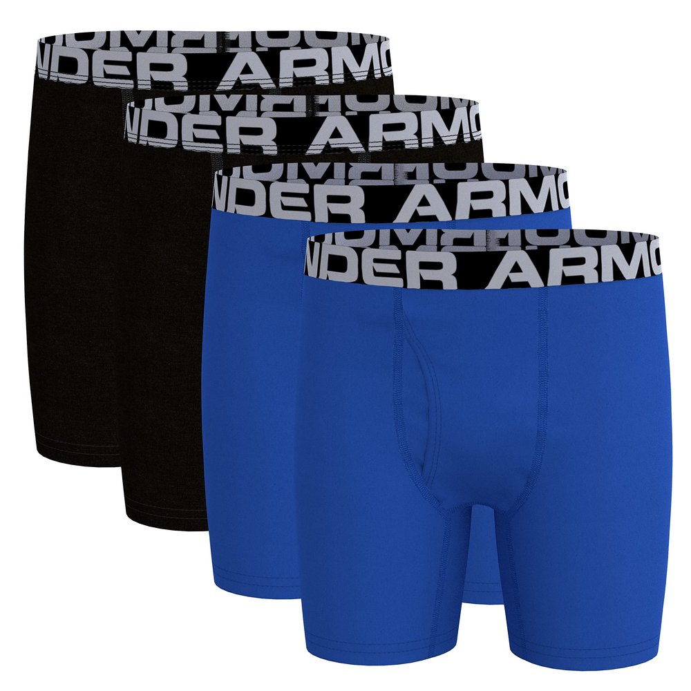 Under Armour boys Charged Stretch Jock, Lightweight & Smooth Stretch Fit Boxer Briefs, Ultra Blue, Small US