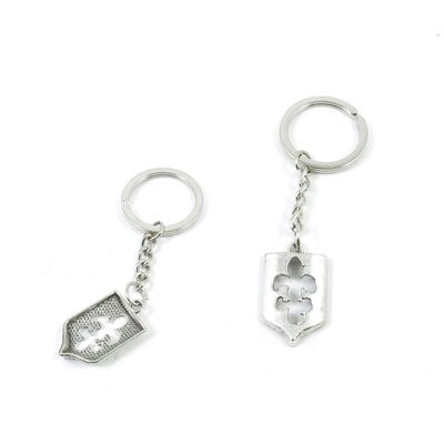 1 PCS Antique Silver Keyrings Keychains Key Ring Chains Tags Clasps W8MV6 Hollow Roman Shield