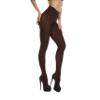 Frola Women's 80 Denier Soft Semi Opaque Solid Color Footed Pantyhose Tights(Large-X-Large,Coffee) view 4
