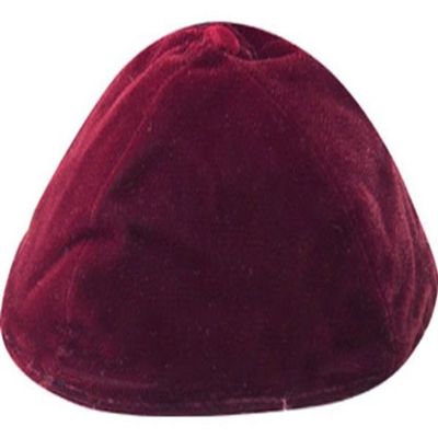 A1 Skullcap Velvet Fabric Kippot Single or Bulk Kippah Optional Custom Imprinting Inside for Your Speacial Event  Burgundy