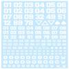 DZN-WHI High Cue Parts DZ Number Decal White 1 Piece Plastic Model Decal view 1