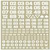 DZN-WHI High Cue Parts DZ Number Decal White 1 Piece Plastic Model Decal view 2