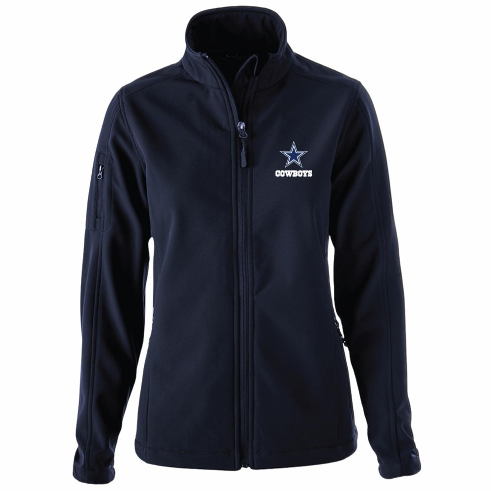 Dunbrooke NFL Dallas Cowboys Womens Ladies Sonoma Softshell Jacket, Navy, Small