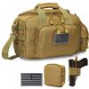 DBTAC Gun Range Bag Small | Tactical 2x Pistol Shooting Range Duffle Bag with Lockable Zipper for Handguns and Ammo (Brown) view 1