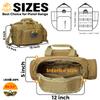 DBTAC Gun Range Bag Small | Tactical 2x Pistol Shooting Range Duffle Bag with Lockable Zipper for Handguns and Ammo (Brown) view 3