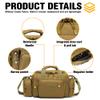 DBTAC Gun Range Bag Small | Tactical 2x Pistol Shooting Range Duffle Bag with Lockable Zipper for Handguns and Ammo (Brown) view 4