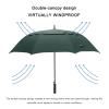 G4Free 54 Inch Automatic Open Golf Umbrella Windproof Extra Large Oversize Double Canopy Vented Windproof Waterproof Stick Umbrellas for Men (Dark Green) view 2