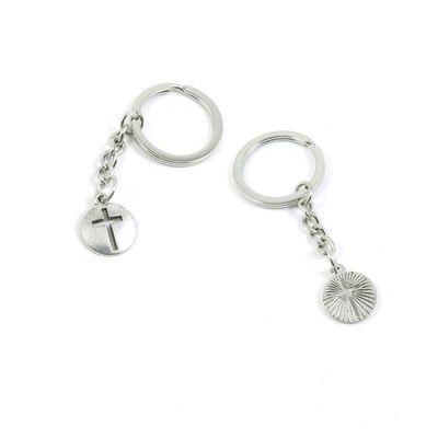 1 PCS Antique Silver Keyrings Keychains Key Ring Chains Tags Clasps T2SU6 Jesus Cross Tag