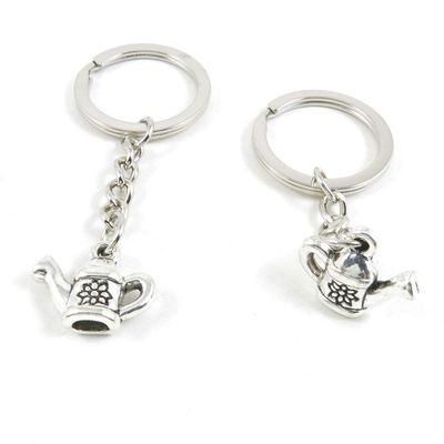 1 Item Metal Keychain Keyring Key Tags Chains Rings Jewelry Bag Charms Z2UY9 Teapot Tea Kettle Pot