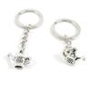 1 Item Metal Keychain Keyring Key Tags Chains Rings Jewelry Bag Charms Z2UY9 Teapot Tea Kettle Pot view 1